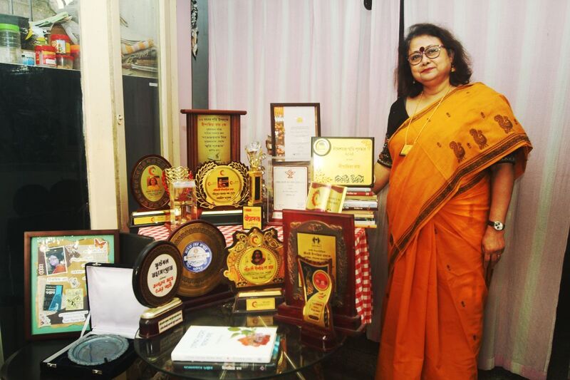 Dipanwita Roy with her collection of Awards
